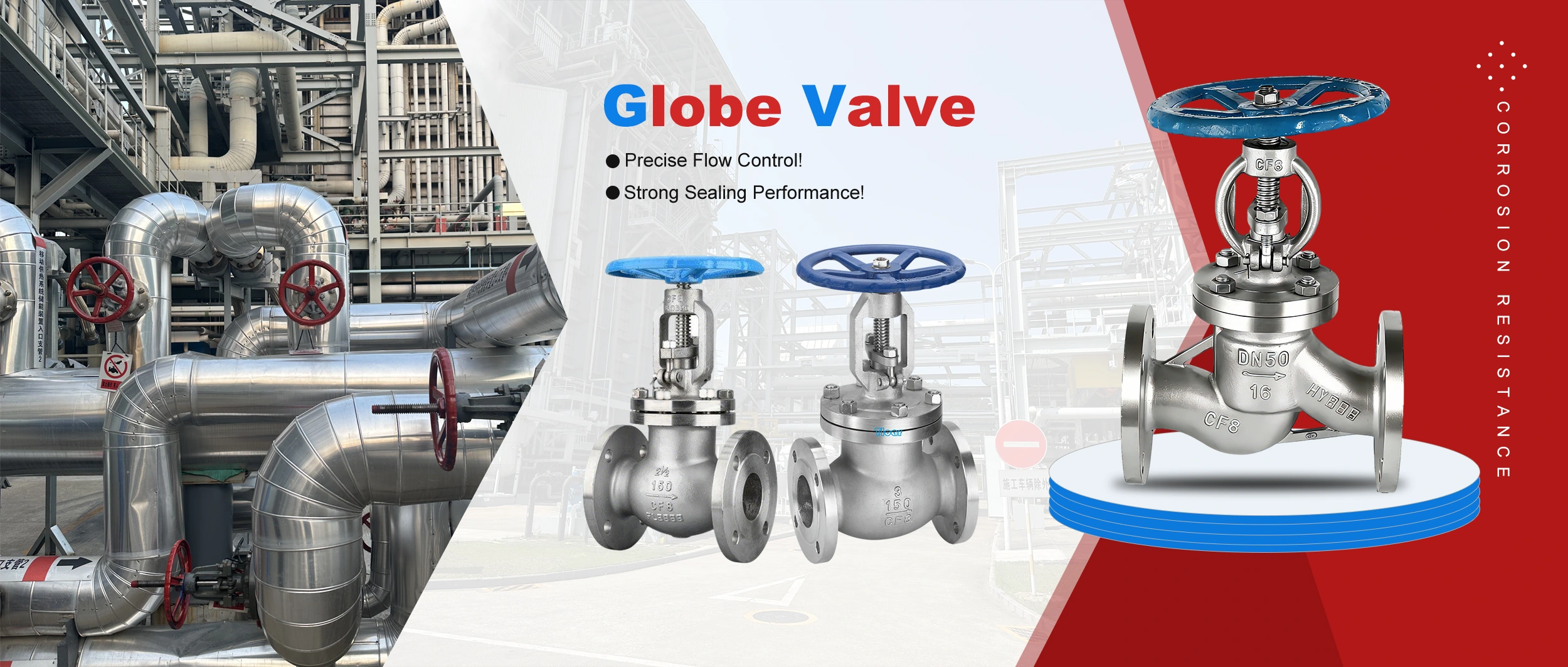 Գործարանային Direct Globe Valve-ը Huadu-ում